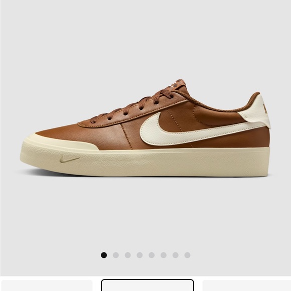 Nike Men's Court Shot Sneakers - Brown and Cream - Picture 3 of 5